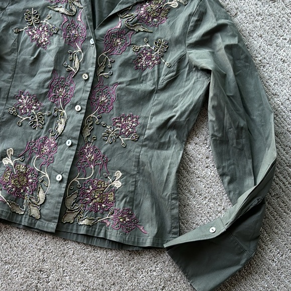 Nara Naracamicie Military Green Embellished - Picture 3 of 10